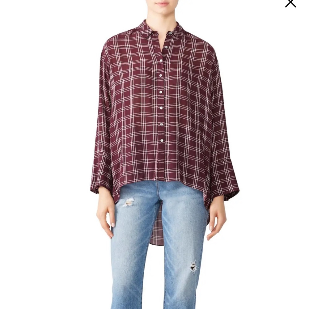 Cinq a sept Elenna plaid top
